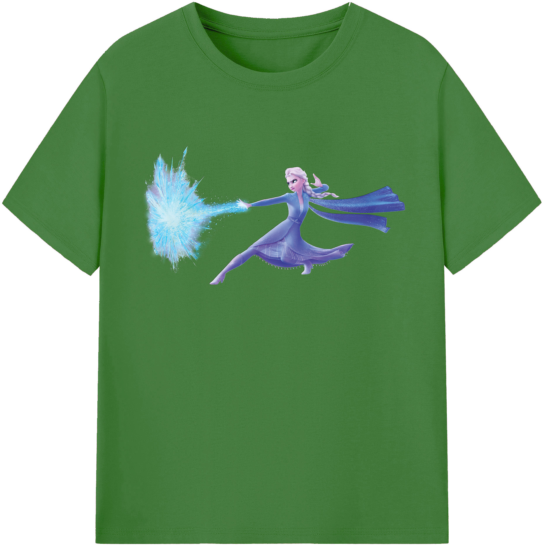 （画像用） アナと雪の女王 アンナ エルサ Frozen Anna Elsa レディースカジュアルプリントTシャツ（綿100％）